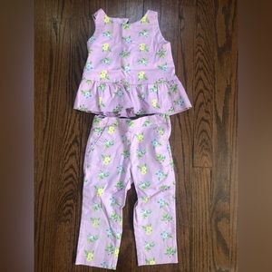 Janie and Jack matching spring floral set.